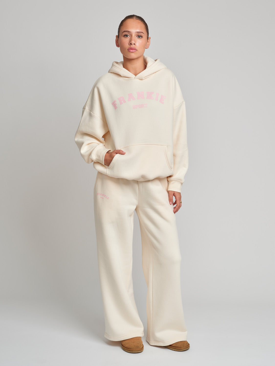 Buttercream hoodie, oversized hoodie, tracksuit set, pink hoodie, baby pink hoodie, cream hoodie, off white hoodie, dear Frankie hoodie, heavy weigh hoodie, cosy hoodie, soft hoodie, popular hoodie, tracksuit set, cream tracksuit set, comfy tracksuit set, oversized tracksuit set, baby pink track set, high quality tracksuit set, cream hood, cream and pink hoodie 